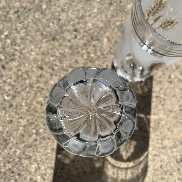 Vintage MCM Devalbor Frosted Bar Juice Glasses Wheat Design Gold Trim (2) Italy - Picture 7 of 9